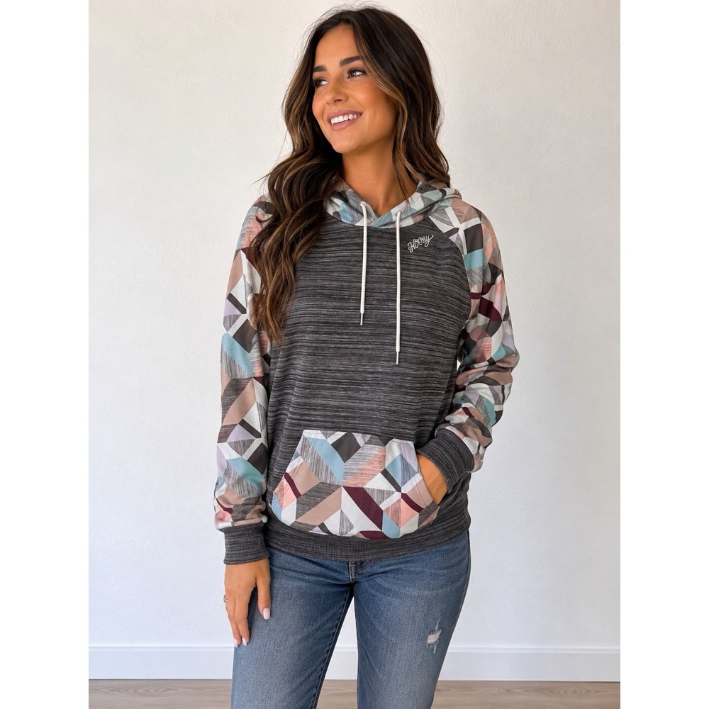 Hooey Western Geometric Hoodie XXL Cowboy Rodeo Pullover Sweatshirt Ranch 2XL
